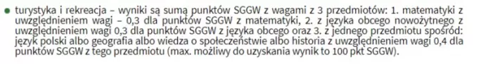 zasady rekrutacji sggw