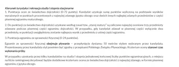 zasady rekrutacji awf