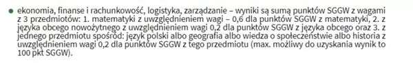 zasady rekrutacji sggw