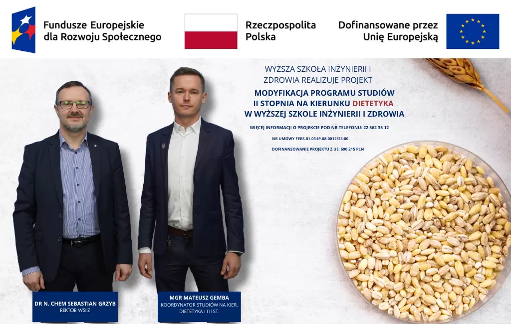 MODYFIKACJA PROGRAMU STUDIÓW II STOPNIA NA KIERUNKU DIETETYKA W WYŻSZEJ SZKOLE INŻYNIERII I ZDROWIA 