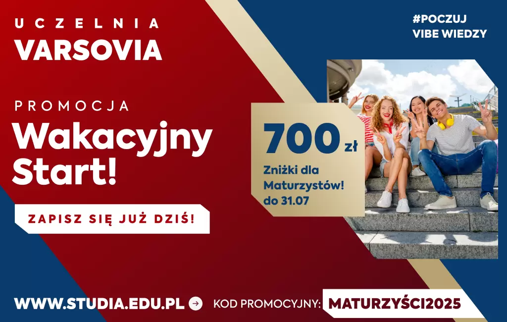 Matura już za Tobą? Odbierz 700 zł zniżki na studia w Uczelni Varsovia!  