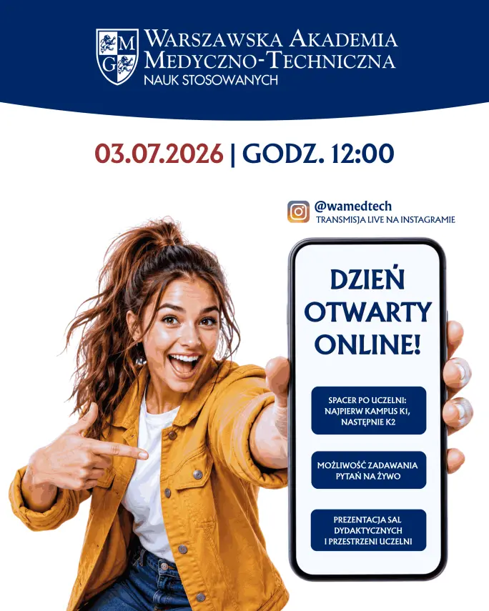 Dzień Otwarty ONLINE w Warszawskiej Akademii Medyczno-Technicznej