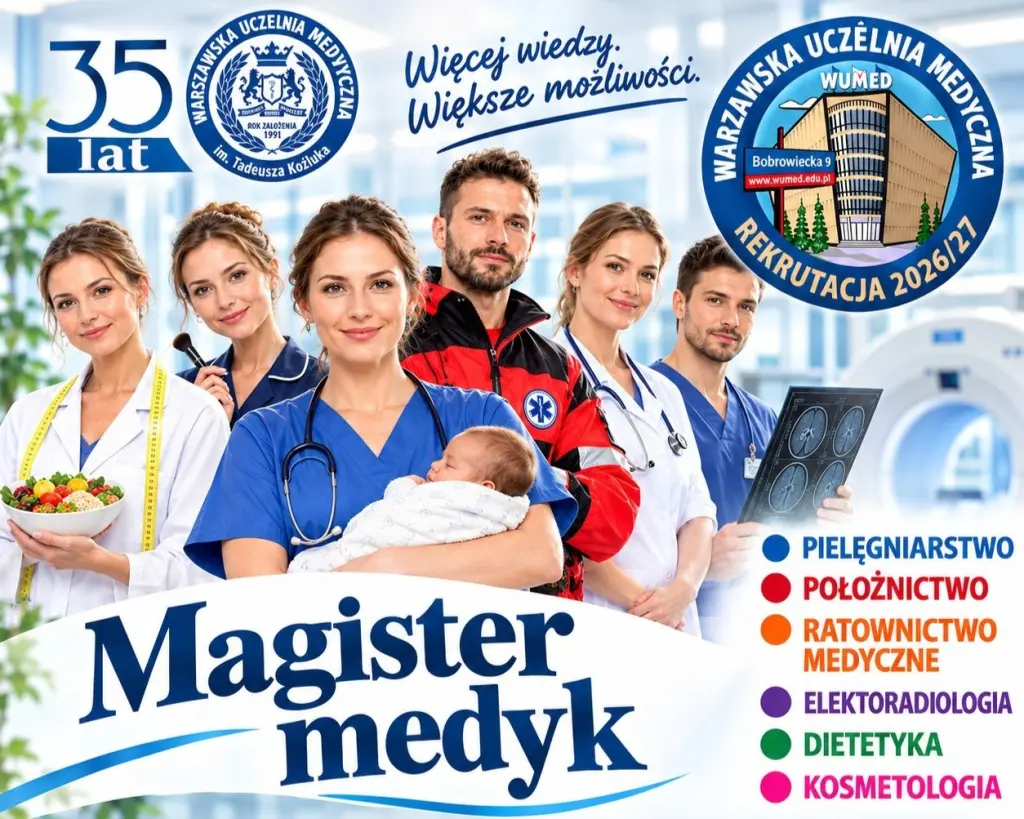 Warszawska Uczelnia Medyczna jako pierwsza w Polsce oferuje studia magisterskie w medycynie na różnych kierunkach